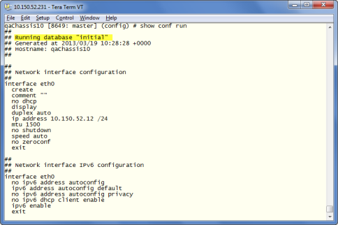 Viewing Saved Configuration Files